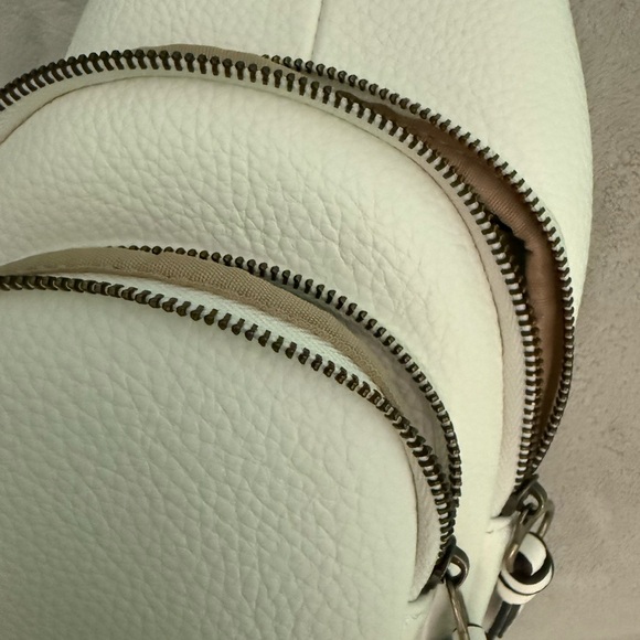White Leather Crossbody Bag - Picture 2 of 4